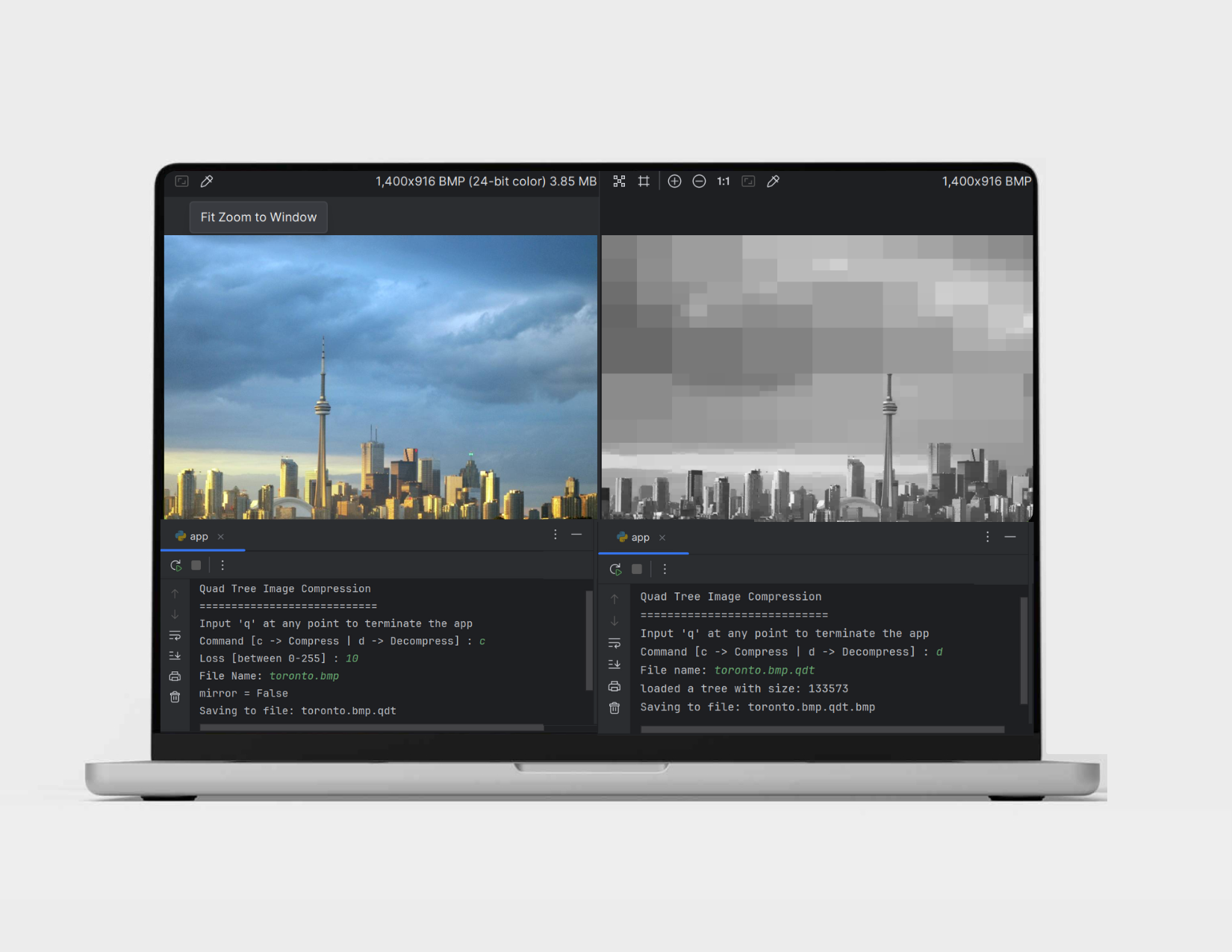 compressor/decompressor mockup